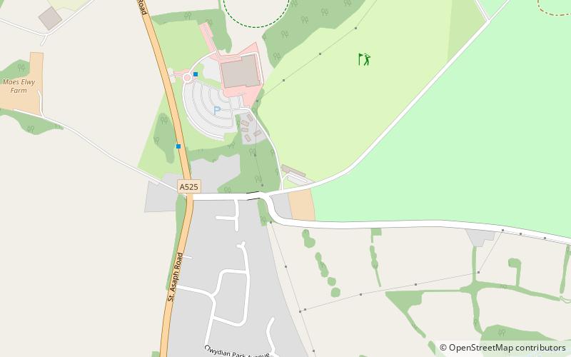 north wales golf course driving range st asaph location map