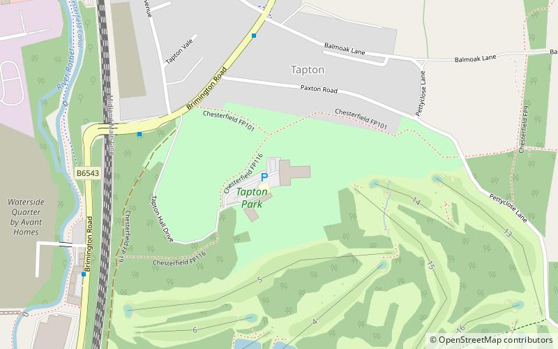Tapton House location map