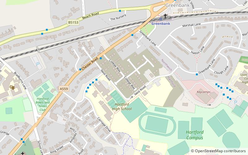 mid cheshire college northwich location map