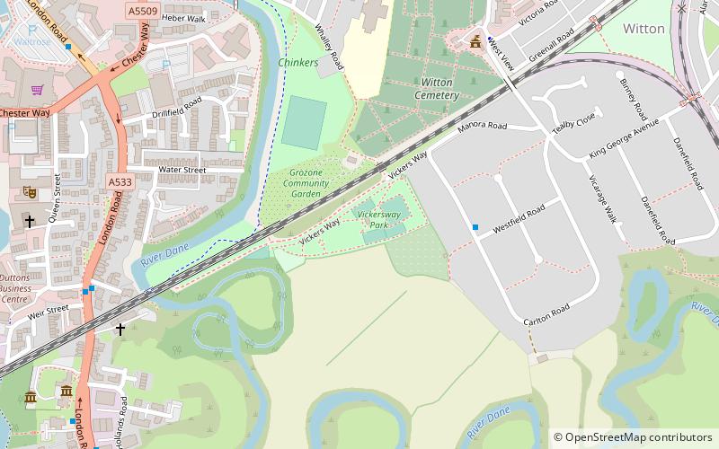 Vickers Way Park location map