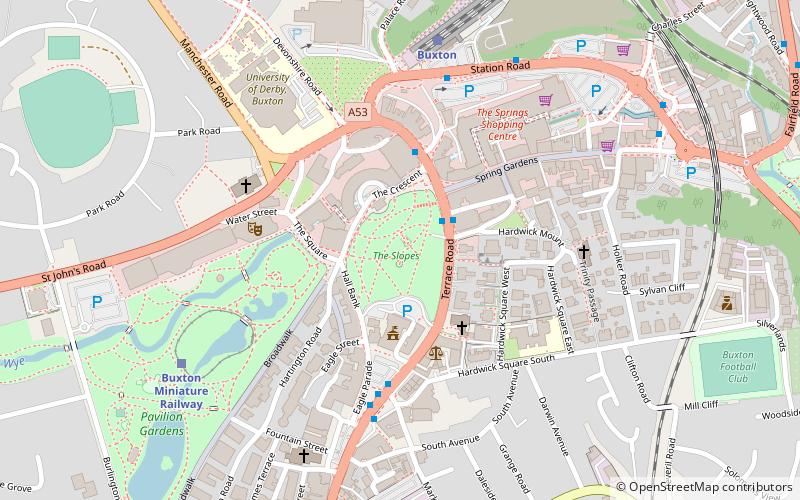 the slopes buxton location map