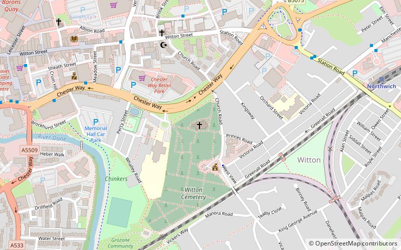 St Helen Witton Church location map