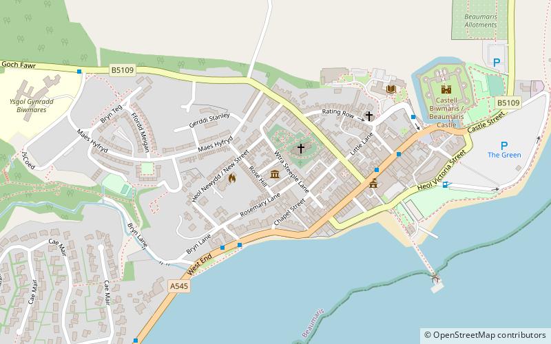 Beaumaris Gaol location map