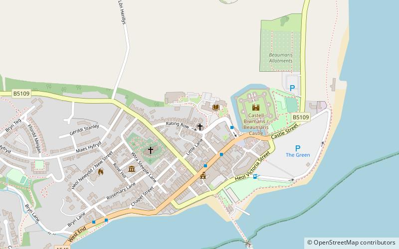 st marys parish church beaumaris location map