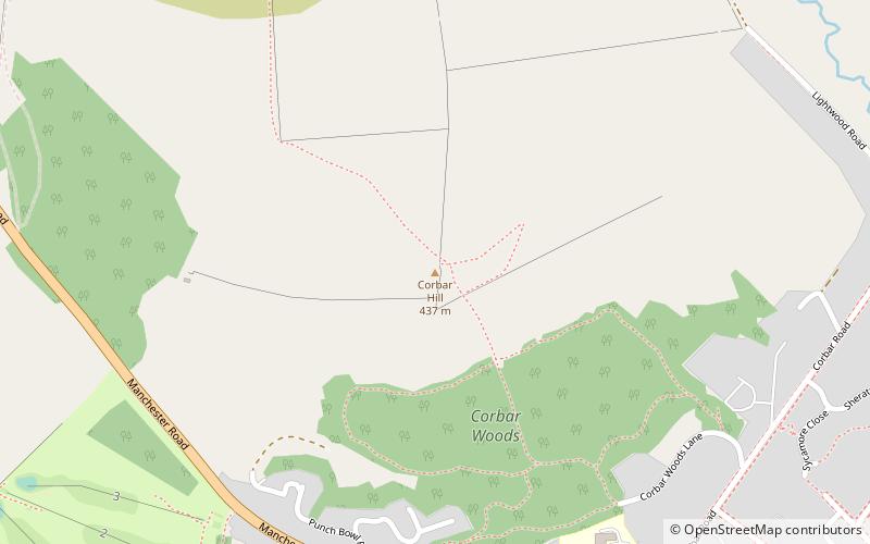 Corbar Hill location map