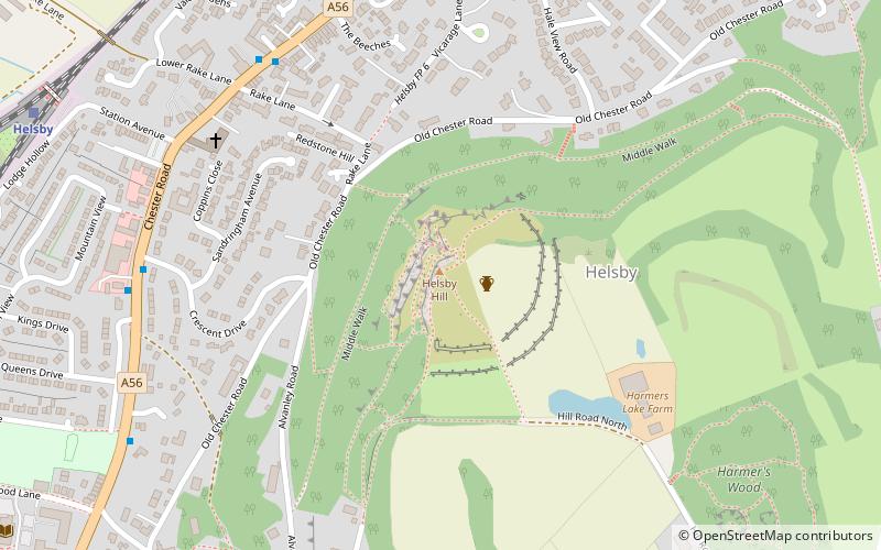 Helsby Hill location map