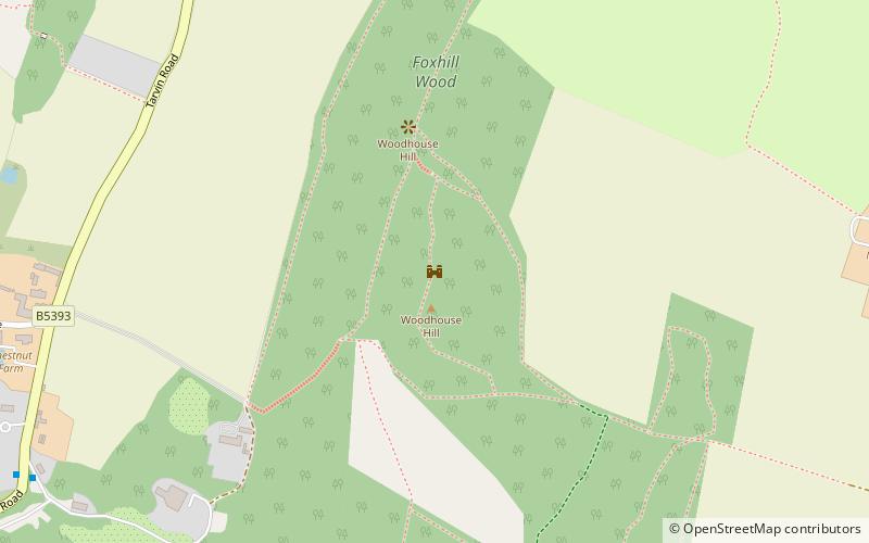 Woodhouse hill fort location map