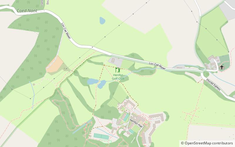 henllys golf club beaumaris location map