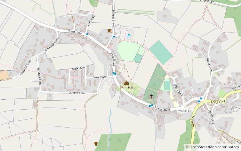 Eyam Hall location map