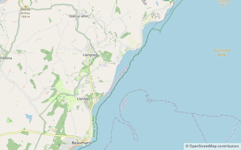 Menai Strait fish weirs location map