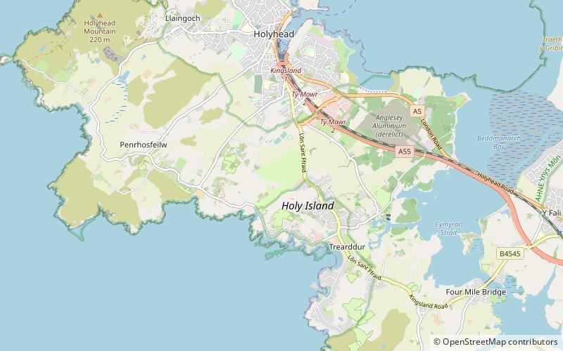 Holyhead Golf Club location map