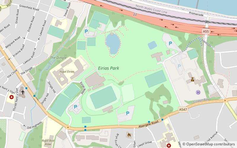 Eirias Park location map