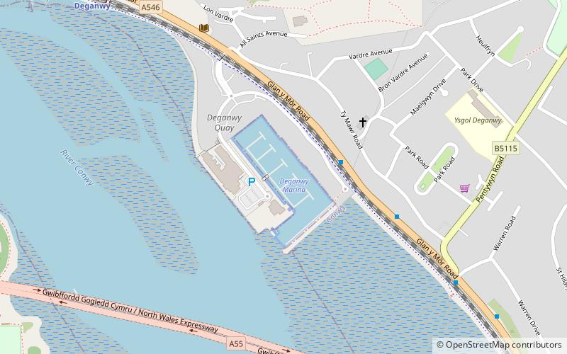deganwy marina conwy location map