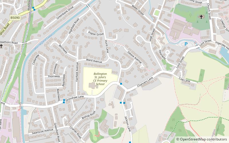 hollin old hall bollington location map