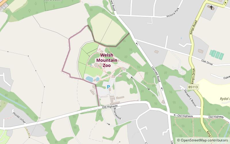 Welsh Mountain Zoo location map