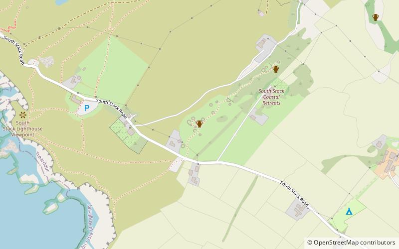 Holyhead Mountain Hut Circles location map