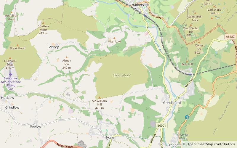 Eyam Moor location map