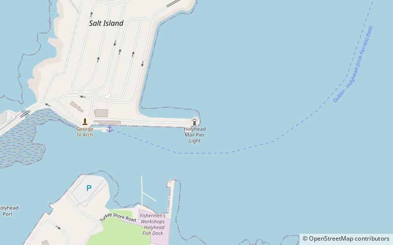 Holyhead Mail Pier Light location map