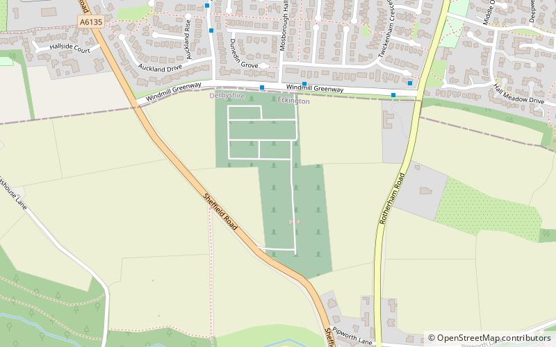Eckington Cemetery location map