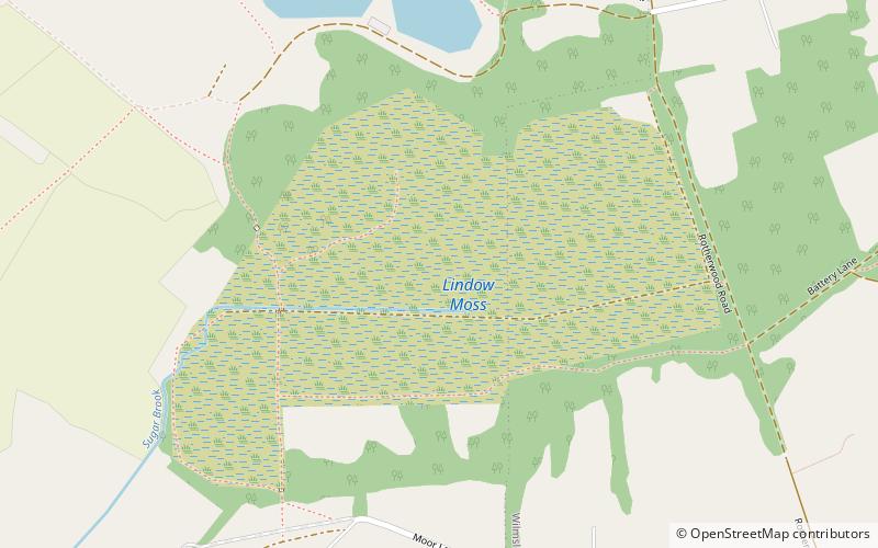 Lindow Moss location map