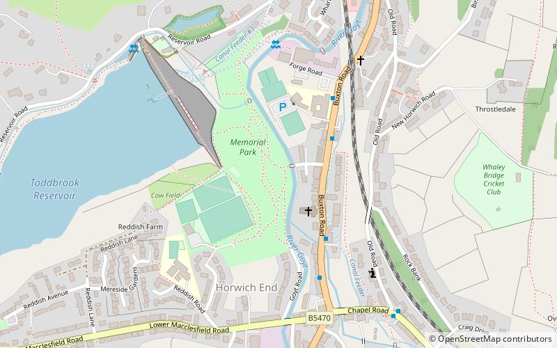 Whaley Bridge Memorial Park location map