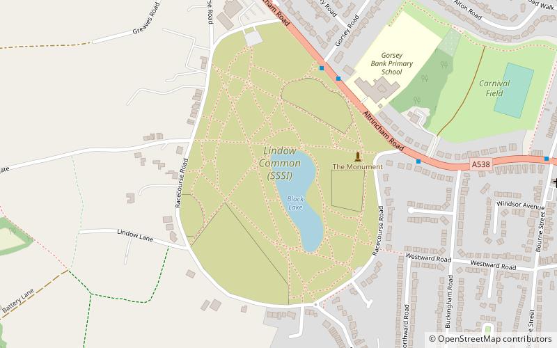 Lindow Common location map