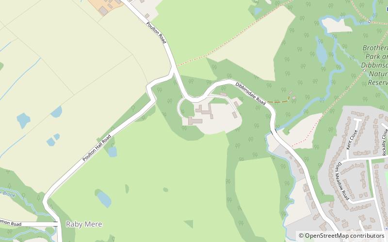 Poulton Hall location map