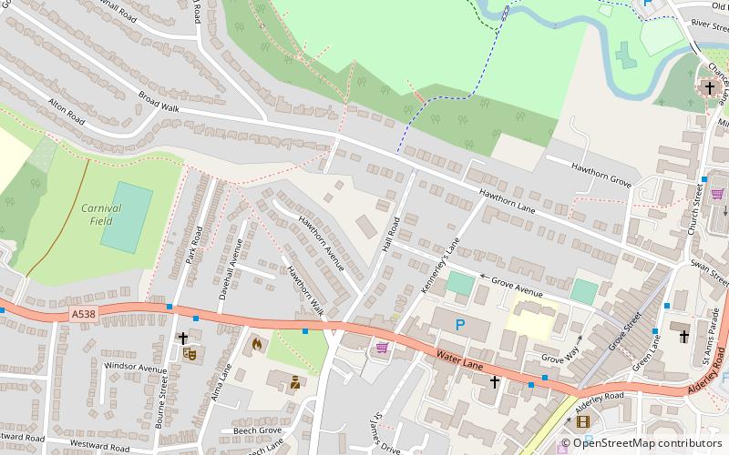 Hawthorn Hall location map