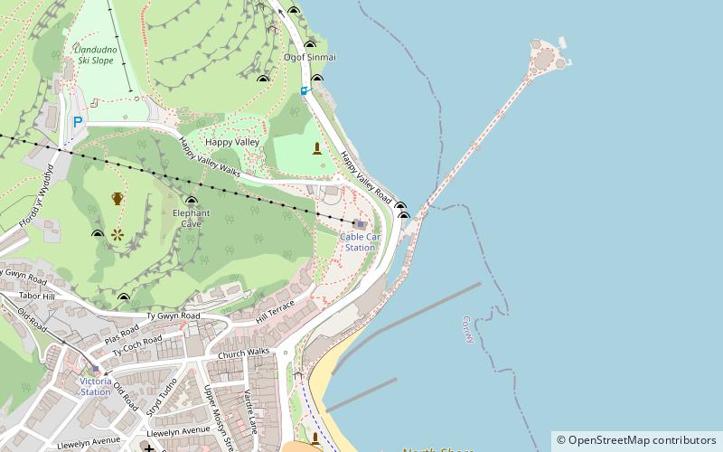 Llandudno Cable Car location map