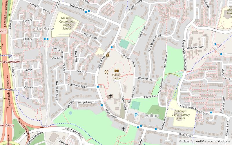 Halton Castle location map