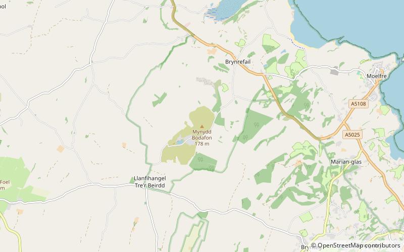Mynydd Bodafon location map