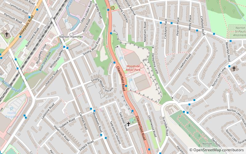 chesterfield road sheffield location map