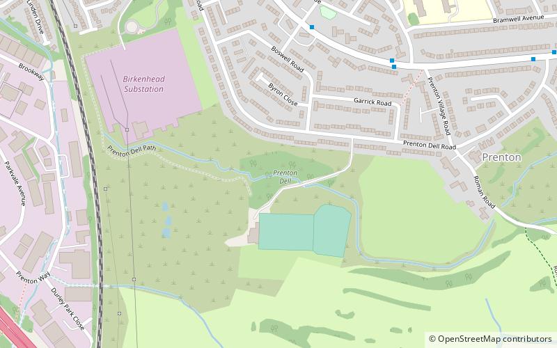 Prenton driving range location map