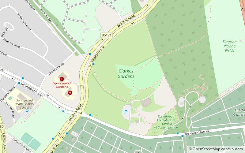 Clarke's Gardens location map