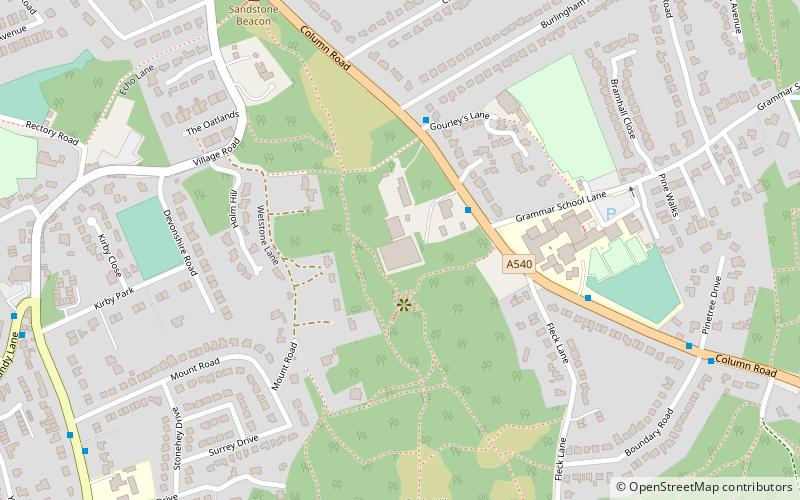 West Kirby television relay station location map