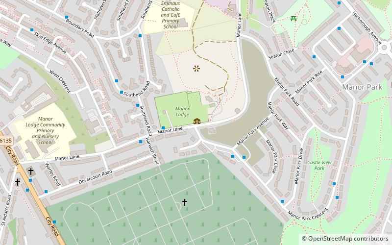 Manor Lodge location map