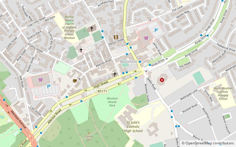 woolton liverpool location map