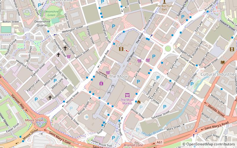 The Moor location map