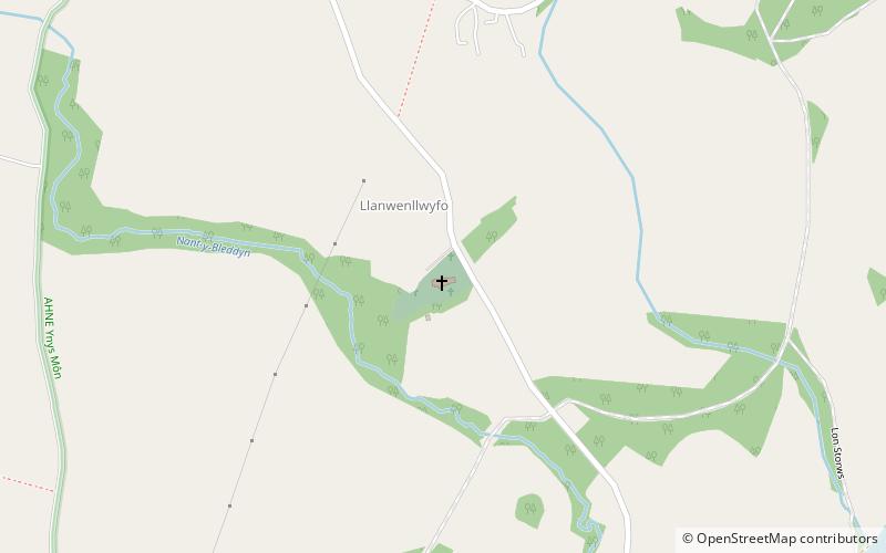 St Gwenllwyfo's Church location map