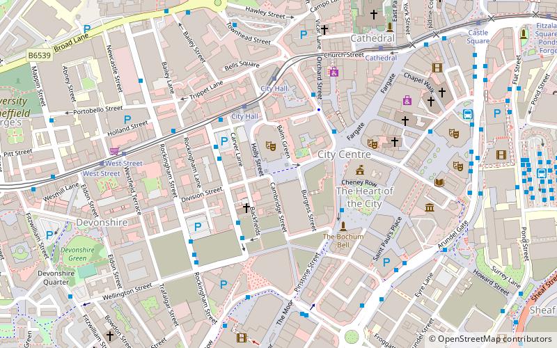 Sheffield War Memorial location map