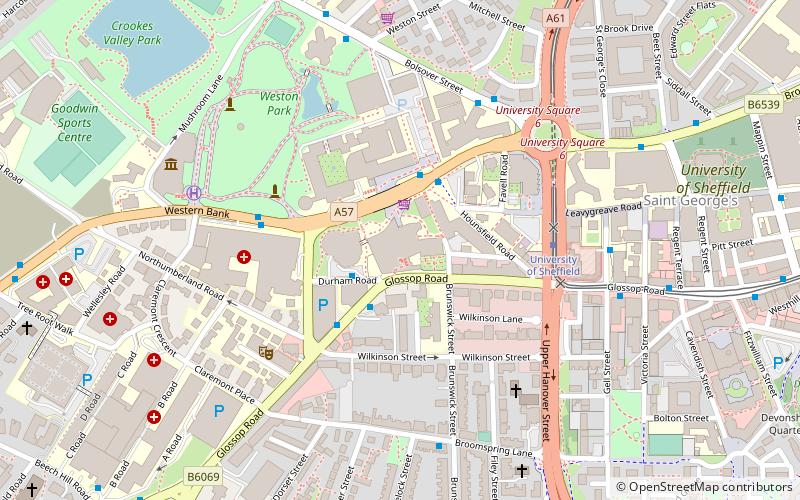 University of Sheffield Students' Union location map