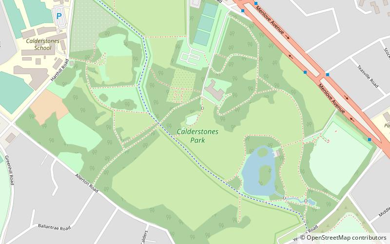 Calderstones Park location map
