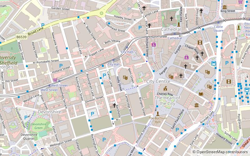 Sheffield City Hall location map