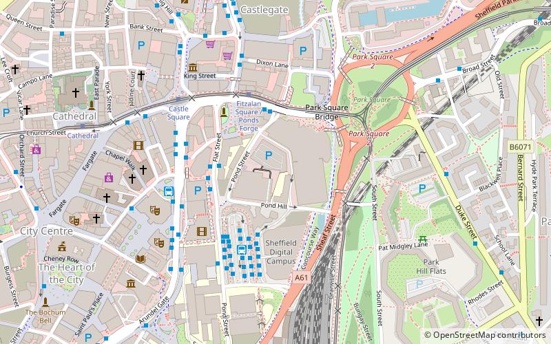 Université de Sheffield Hallam location map