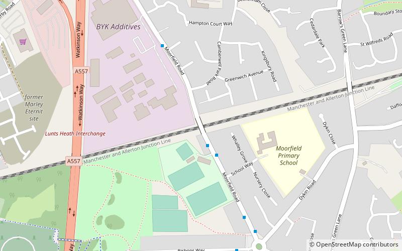 Moorfield Road location map