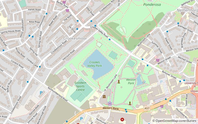 Crookes Valley Park location map