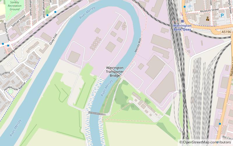 Warrington Transporter Bridge location map
