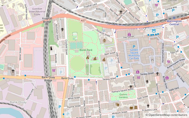 Warrington Town Hall location map