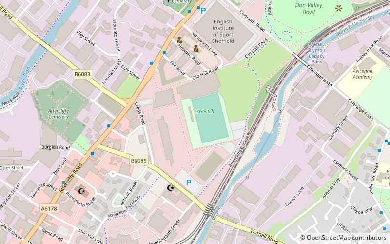 Sheffield Olympic Legacy Stadium location map