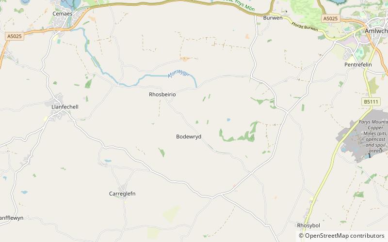 Plas Bodewryd location map
